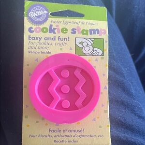 Wilton Bright Pink Easter Egg Cookie Stamp